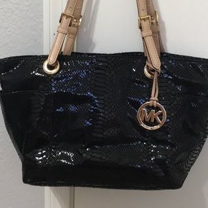 Michael Kors black python tote!